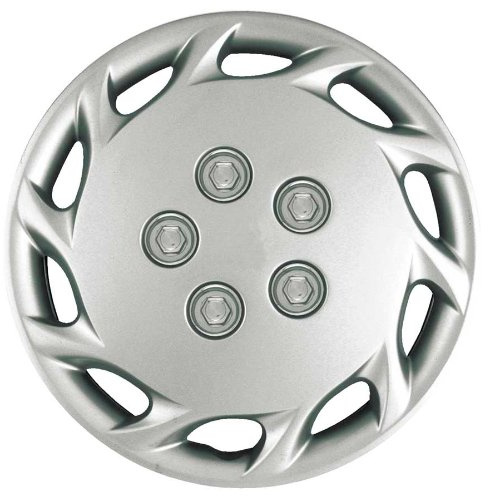 CCI IWCB877-14S 14 Inch Clip On Silver Finish Hubcaps - Pack of 4