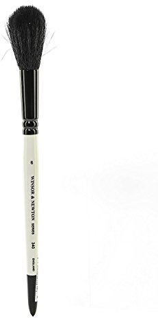 Winsor & Newton 5224005 Sable Series 340 akvarellpensel nr 6 (rund, tvättbar, pensel)