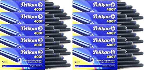 Pelikan 310748, confezione da 10 cartucce grandi, blu reale