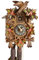 Eble Kuckucksuhr Original Schwarzwälder Kuckuckuhr Echtholz mechanisches 1-Tag Laufwerk NEU VDs Zertifikat Fünflaub bemalt 23cm- 20-01-14-10