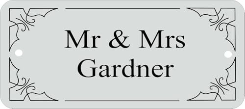 [Custom] SILVER DOOR NAMEPLATE SIGN ENGRAVED PERSONALISED LPD130 90mm X 40mm