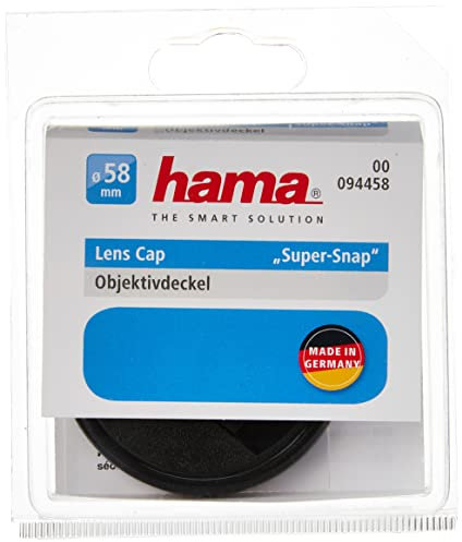 Hama | Lens cap for 58 mm lens, surface clamping mechanism, Super Snap, black