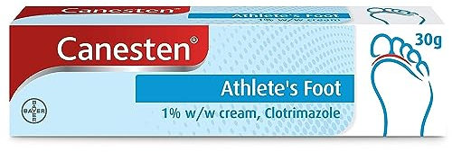 Canesten Athlete’s Foot 1% w/w Cream | Effective Athlete’s Foot Treatment | Soothes Itching | Destroys Athlete’s Foot Fungi | Antifungal Cream | Big pack |30 g (Pack of 1)