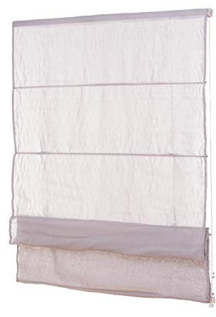 Ventanara® Raffrollo ohne Bohren Klemmfix Raffgardine inklusive Montagematerial (110 x 130 cm, Grau)