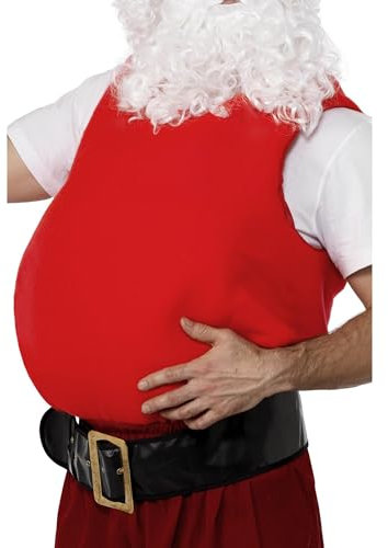 Smiffys Faux ventre de Père Noël, Rouge Halloween