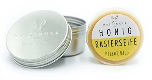 Haslinger Rasierseife Honig ca. 60g in Dose