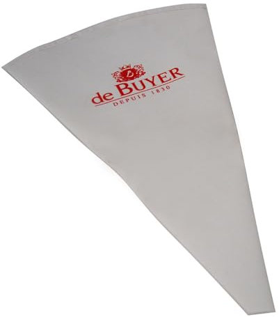 de Buyer - Spritzbeutel aus wiederverwendbarer Baumwolle - Länge 40 cm - 4856.40N, Weiss