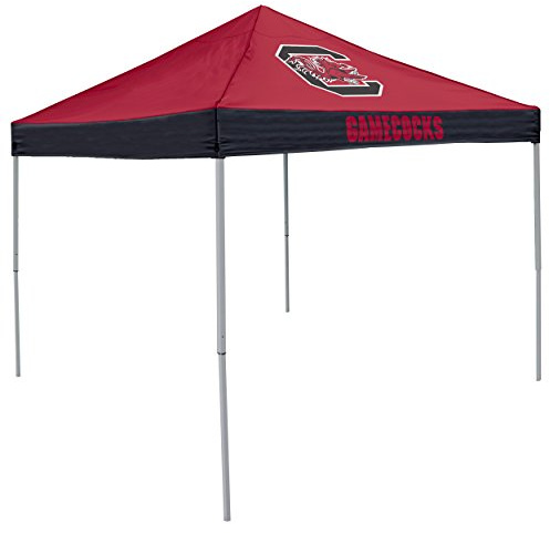 Logo Brands NCAA South Carolina Gamecocks Economy Canopy Tailgate Tent (9' x 9') – Powder-Coated Steel Frame, Water-Resistant Polyester, Team Color Design