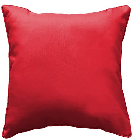 Douceur d'Intérieur, Coussin Déhoussable (60 x 60 cm) Essentiel Rouge, Polyester Uni