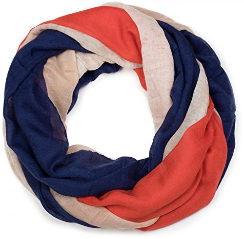 styleBREAKER Loop Schlauchschal im Frankreich Flaggen Vintage Design, Schal, Tuch, Fanschal, Unisex 01016116, Farbe:Blau-Weiß-Rot