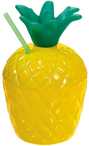 Tropical Multicolor Pineapple Sippy Cup - 10 oz (Pack Of 1) - Perfect For Kids & Toddlers