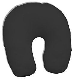 Dukal | Bezug für Nackenhörnchen | 45 x 12 cm | aus hochwertigem DOPPEL-Jersey | 100% Baumwolle | Farbe: anthrazit