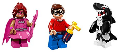 Lego Dick Grayson, Orca, Batgirl Pink Minifigures Batman Movie