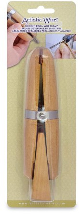 Wooden Ring/Wire Clamp with Leather tip Inserts and Wedge