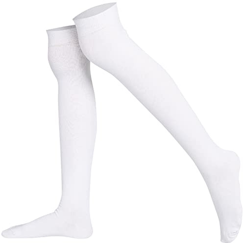 Mysocks Over the Knee Socks for Women and Men - Combed Cotton Seamless Toe Unisex Long Socks - Breathable Colorful High Socks
