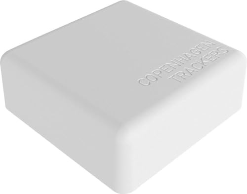 Cobblestone GPS Tracker - Made in Dänemark, € 0 / Monat, Keine SIM Kosten, 4-6 Jahre Laufzeit ohne Aufladung, Wasserdicht GPS, Kostenlos APP, für Auto, Fahrrad usw., weiß