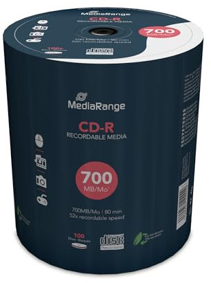 Mediarange MR204 CDR80 700MB 52x Cake Box Lot de 100