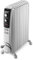 De'Longhi Dragon 4 TRD41025 Radiatore ad olio da 10 Elementi per Ambienti fino a 75m³, Calore a lungo, 3 Livelli di Potenza, Timer, Protezione Antigelo e Funzione Eco, 2500W, Bianco