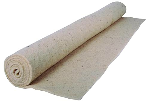 NOOR Vinterskyddsmatta för krukväxter, av fårull (100 x 150 cm) i naturvit I 100% naturfiber med ca 4 mm tjocklek I frostskydd för växter