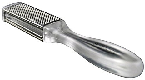 CareforYou® - Lima/raspa da calli per pedicure, per trattare la pelle ruvida, rimuovere o ridurre pelle morta e calli, a 2 lati con manico trasparente