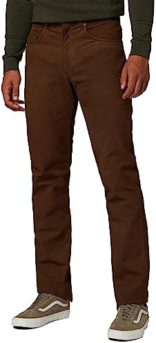 RICANO RT-101 - Herren Lederhose/Lederjeans (Regular Waist/Straight Leg), echtes Büffel Leder (Nubuk/Wildleder) (as3, Numeric, Numeric_33, Regular, Regular, Mittelbraun)