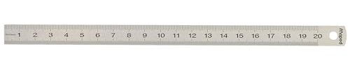 Maped - Réglet 20cm - Graduation ineffaçable - Règle en Acier inoxydable - Outils de Traçage pour Usage technique