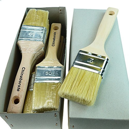 ROTIX - 915 x 6 x pinceles planos de 50 mm, 6 unidades, grosor de 50 mm, para pintores (cerdas claras).