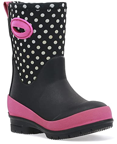 Western Chief Kid's Cold Rated Neoprene Memory Foam Snow Boot, Chloe Dot, 4 M US Big Kid