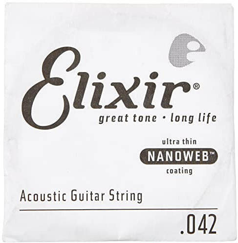 Elixir Strings Acoustic Guitar String NANOWEB Coating, .042