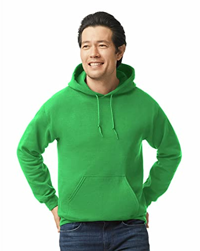 Gildan Fleece Hoodie Sweatshirt, Style G18500, Multipack Chemise, Opaque, Vert Irlandais, L Homme