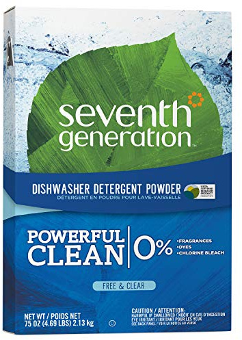 Seventh Generation Dishwasher Detergent Powder for sparkling dishes Free & Clear Dishwasher powder 75 oz