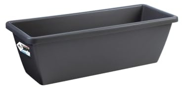 elho Barcelona Trough 50 - Planter for Balcony & Outdoor - Ø 49.8 x H 16.0 cm - Black/Anthracite