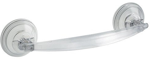 iDesign Power Lock Suction Barra Portasciugamani, Plastica, Trasparente, 6.75x26.75x16.5 cm