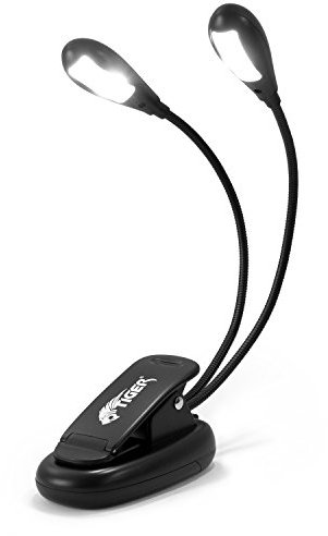 TIGER Doppelte Notenständer-Leuchte mit 4 LEDs