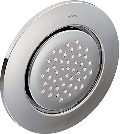 Moen TS1322 Mosaic Round Single-Function Body Spray, Wall Mounted Shower Body Spray with Hydro Shower Jet, Body Jets for Shower Massage and Spa Effect, Valve Required, Chrome