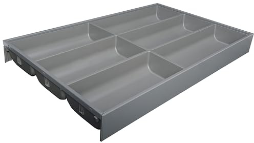 Blum AMBIA-LINE Besteckkasten mit Soft-Touch | Premium Schubladen-Organizer für moderne Küchenschublade & Schrank | schützt, sortiert & ordnet Besteck und Küchenhelfer | Maße: 47×30×5 cm | Oriongrau