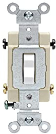 Leviton S02-CS415-2WS White Commercial Grade 4-Way AC Quiet Switch Toggle