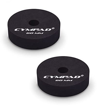 Cympad Moderator Cymbal Tuner Pads - 60mm Doppelset - Reduziert Obertöne & Sustain - Schaumstoff-Beckenscheiben für Studio, Praxis & Live Sound Control (2-Stück)