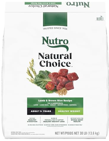 Nutro Natural Choice Healthy Weight Dry Dog Food, Lamb & Rice, 30 lb
