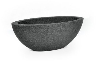 Unbekannt Pflanzschale Flower oval, anthrazit, ca. 52x23x20 cm, Füllvolumen ca. 10 l