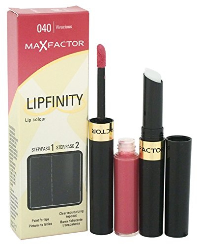 Max Factor Lipfinity Long-Lasting Two Step Lipstick - 40 Vivacious, 4.2g