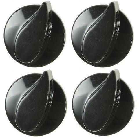 Belling Oven Cooker Hob Gas Flame Control Knobs (Black, Pack of 4)