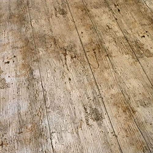 QPC Direct Wooden Plank Rustic Wood Effect Print PVC Oilcloth Table Cover Vinyl Tablecloth 2 Metres
