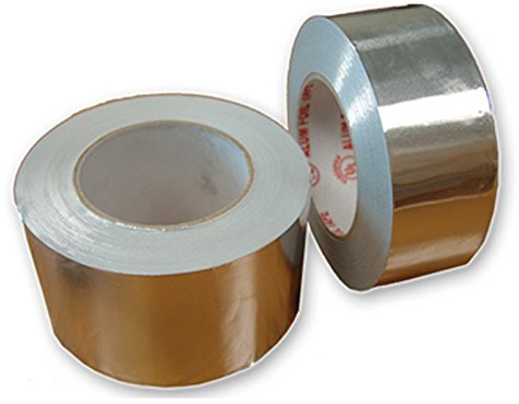 Foil Tape 2.8 Mil - Acrylic Adhesive with Liner (45012B) (Size:4 (96mm) x 50Yd-1 Roll, Silver)