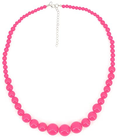 W WIDMANN MILANO Party Fashion - Collier, années 70, perles, collier, bijoux, Disco Fever, fête à thème, carnaval