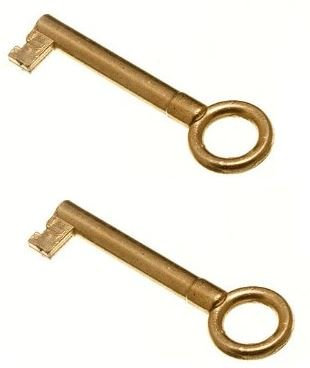 Spare Key For Wardrobe Cabinet Door Cupboard Lock Drawer Replacement Gold Home 2 piece