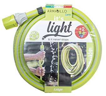 Idroeasy Armadillo Superlight 15 metri, il Tubo super leggero da Giardino anti nodo e anti torsione Made in Italy