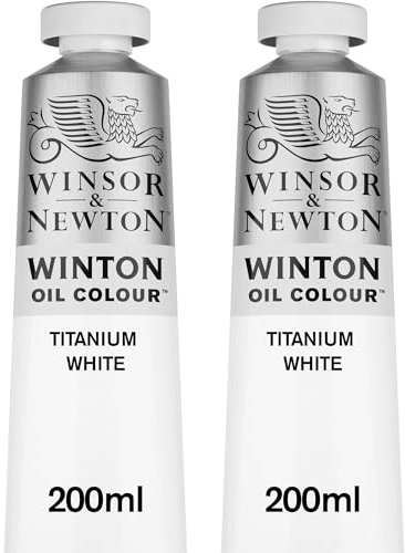 Winsor & Newton 1490689 Winton, feine hochwertige Ölfarbe mit gleichmäßiger Konsistenz, Lichtbeständig, hohe Deckkraft, Reich an Farbpigmenten - Twinpack 2 x 200ml Tube
