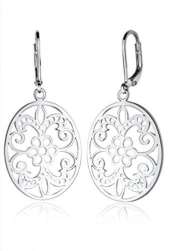 Elli Ohrringe Damen Ohrhänger Ornament Floral in 925 Sterling Silber