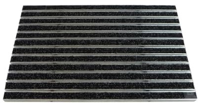 EMCO Eingangsmatte DIPLOMAT Rips anthrazit 12mm Fußmatte Schmutzfangmatte Fußabtreter Antirutschmatte, Größe:590 x 390 mm